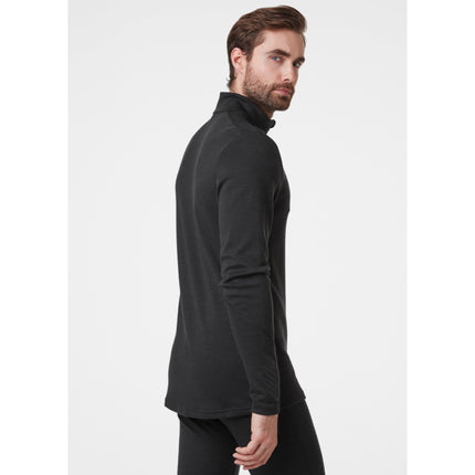 Helly Hansen Helly Hansen LIFA Merino Midweight Thermoshirt Halve Rits Heren Zwart