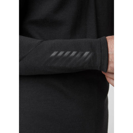Helly Hansen Helly Hansen LIFA Merino Midweight Thermoshirt Halve Rits Heren Zwart