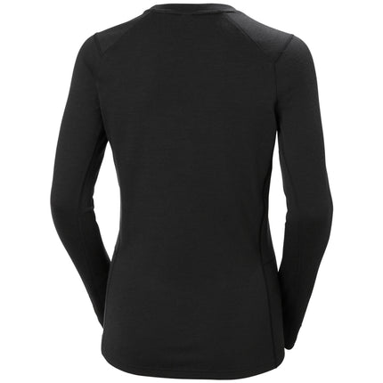 Helly Hansen LIFA Merino Midweight Thermoshirt Crew Dames  Zwart
