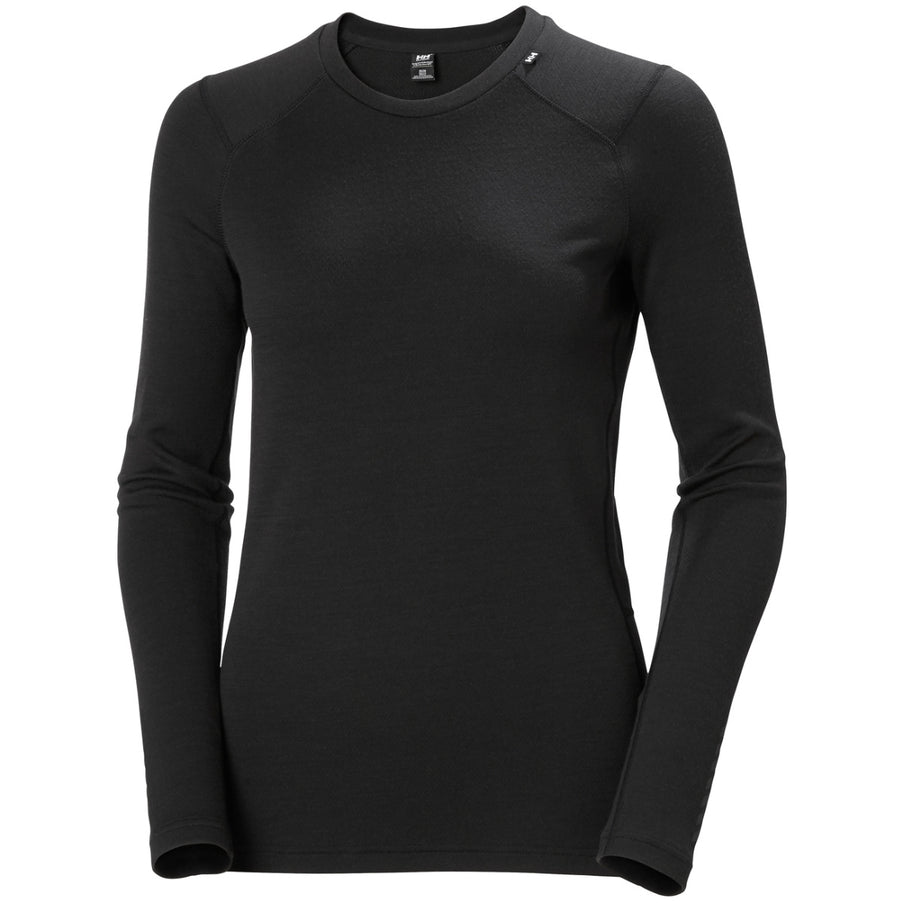 Helly Hansen LIFA Merino Midweight Thermoshirt Crew Dames  Zwart