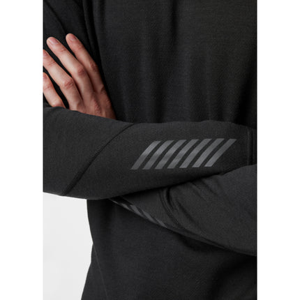 Helly Hansen LIFA Merino Midweight Thermoshirt Crew Heren Zwart