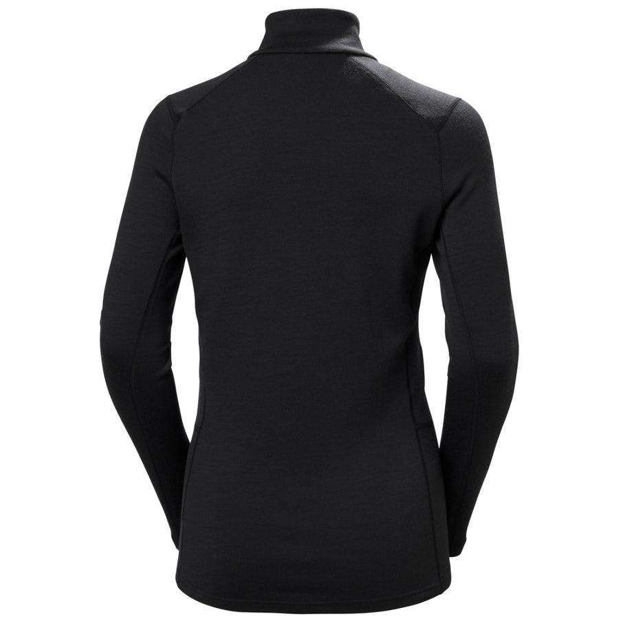 Helly Hansen LIFA Merino Midweight Thermoshirt Halve Rits Dames Zwart