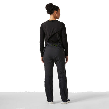 Helly Hansen Zeilbroek Salopette Midlayer Aegir Zwart Gedragen Achterkant