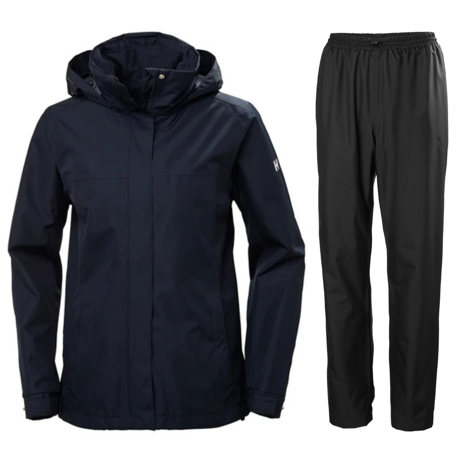 Helly Hansen Regenpak Dames Aden Donkerblauw/Zwart