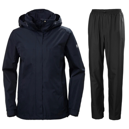 Helly Hansen Regenpak Dames Aden Donkerblauw/Zwart