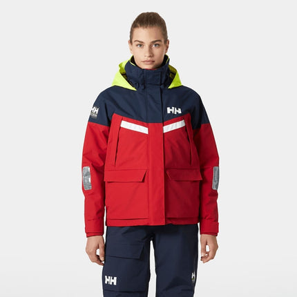 Helly Hansen Zeiljas Dames Pier 4.0 Rood/Donkerblauw