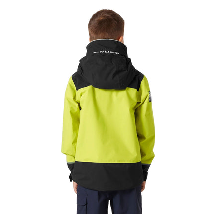 Helly Hansen Zeiljas Kind Salt Port 2.0 Lime Gedragen Achterkant