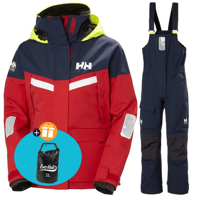 Helly Hansen Zeilpak Dames Pier 4.0 Rood/Donkerblauw