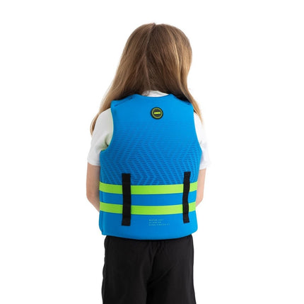 jobe-zwemvest-kind-neopreen-blauw-actie
