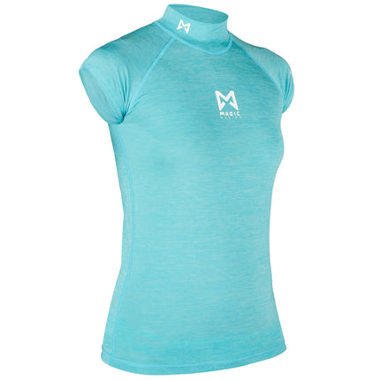 Magic Marine Lycra Shirt Dames Korte Mouw Cube Blauw