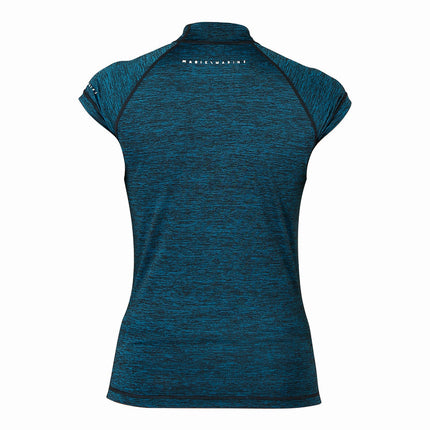 Magic Marine Lycra Shirt Dames Korte Mouw Cube Donkerblauw