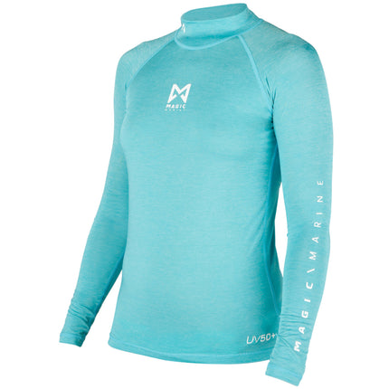 Magic Marine Lycra Shirt Dames Lange Mouw Cube Blauw