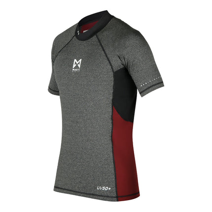 Magic Marine Lycra Shirt Heren Korte Mouw Energy Rood