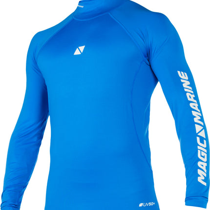 Magic Marine Lycra Shirt Heren Lange Mouw Cube Blauw