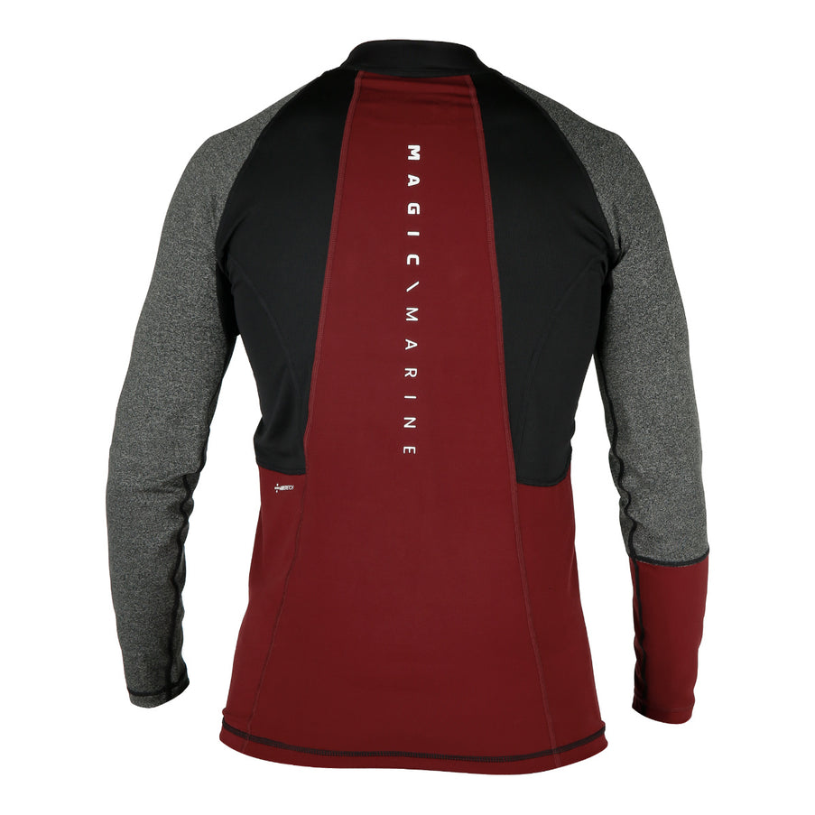 Magic Marine Lycra Shirt Heren Lange Mouw Energy Rood
