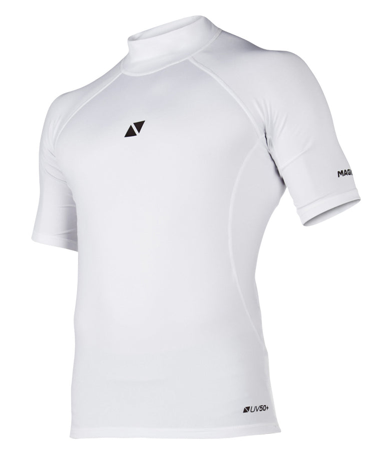 Magic Marine Lycra Shirt Korte Mouw Heren Cube Wit