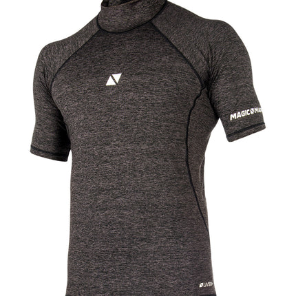 Magic Marine Lycra Shirt Korte Mouw Heren Cube Zwart