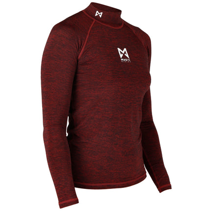 Magic Marine Lycra Shirt Unisex Cube Lange Mouw Rood