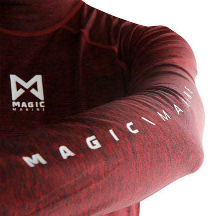 Magic Marine Lycra Shirt Unisex Cube Lange Mouw Rood