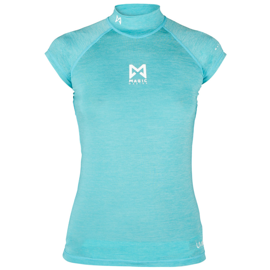 Magic Marine Magic Marine Lycra Shirt Dames Korte Mouw Cube Blauw