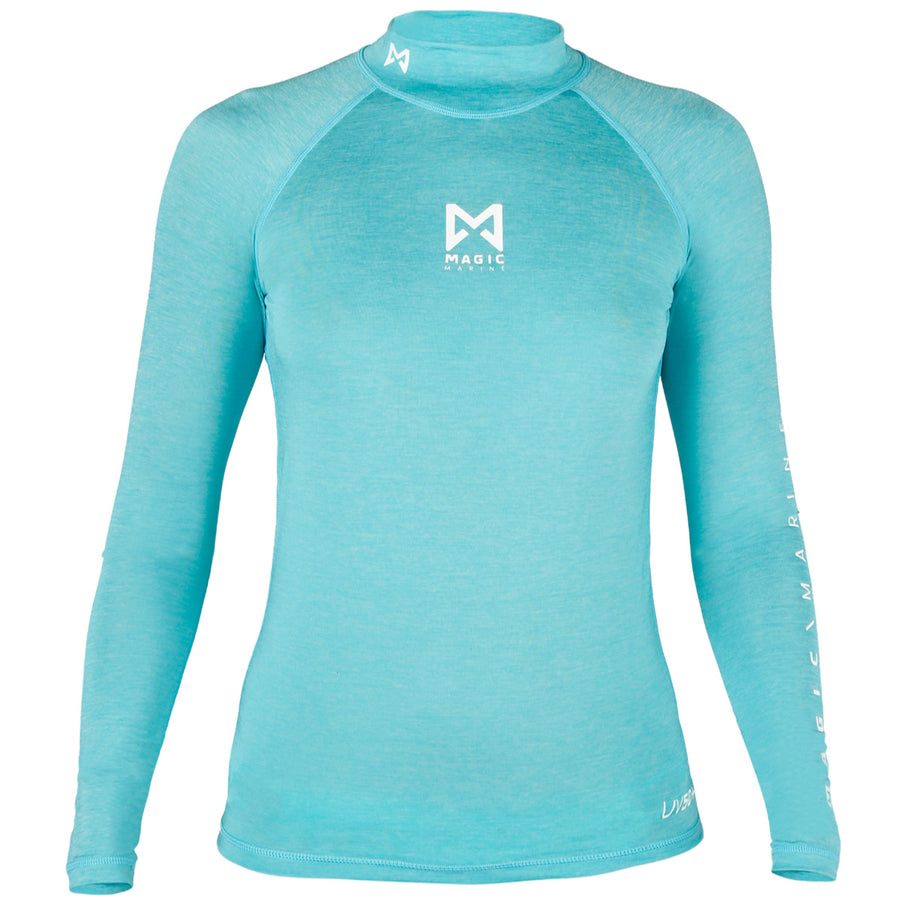 Magic Marine Magic Marine Lycra Shirt Dames Lange Mouw Cube Blauw