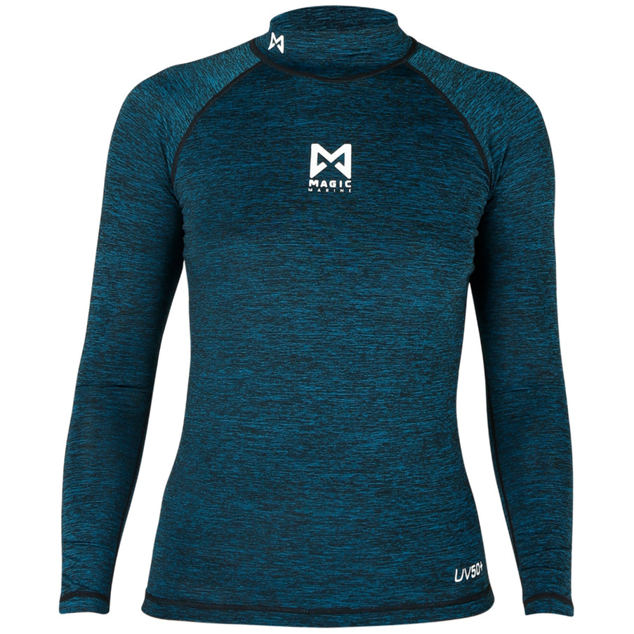 Magic Marine Magic Marine Lycra Shirt Dames Lange Mouw Cube Donkerblauw