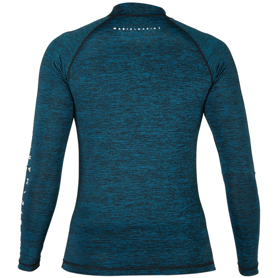 Magic Marine Magic Marine Lycra Shirt Dames Lange Mouw Cube Donkerblauw