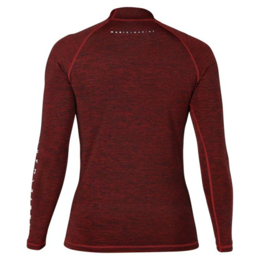 Magic Marine Magic Marine Lycra Shirt Dames Lange Mouw Cube Rood