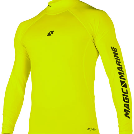 Magic Marine Magic Marine Lycra Shirt Heren Lange Mouw Cube Geel