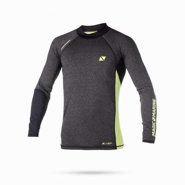 Magic Marine Magic Marine Lycra Shirt Heren Lange Mouw Energy Geel
