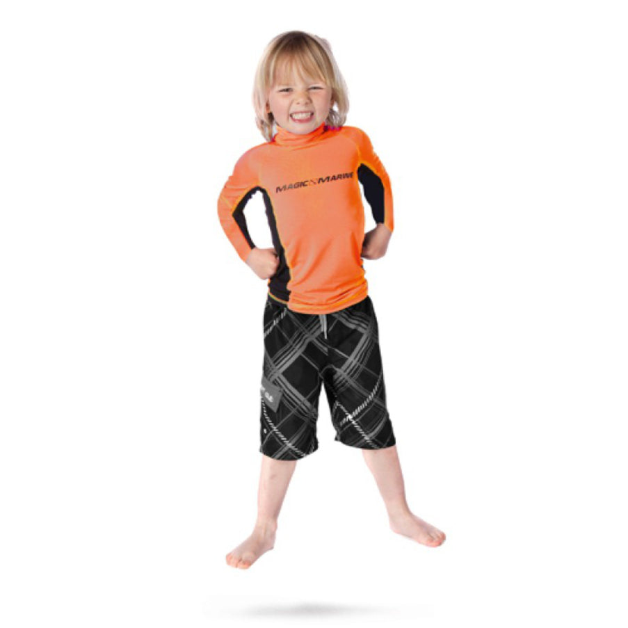 Magic Marine Magic Marine Lycra Shirt Kind Cube Rash Vest L/S Oranje