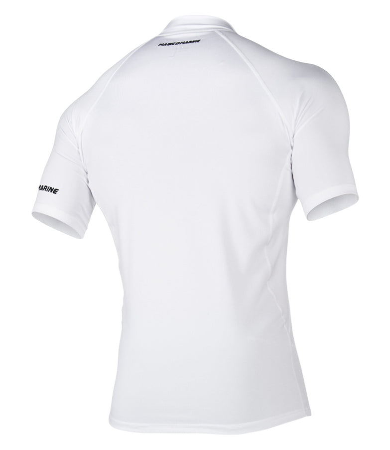 Magic Marine Magic Marine Lycra Shirt Korte Mouw Heren Cube Wit