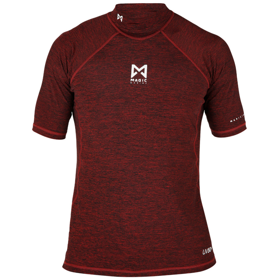 Magic Marine Magic Marine Lycra Shirt Unisex Cube Korte Mouw Rood