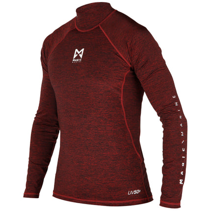 Magic Marine Magic Marine Lycra Shirt Unisex Cube Lange Mouw Rood