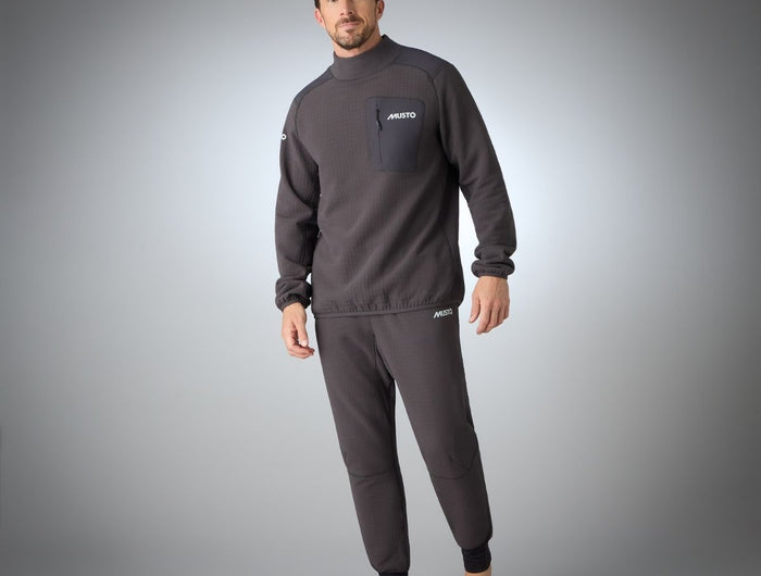 Musto Fleecevest Heren BR3 Storm Midlayer Donkergrijs