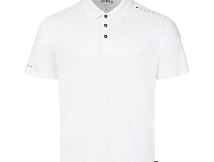 Musto Polo Heren Evolution Crew Sunblock Wit