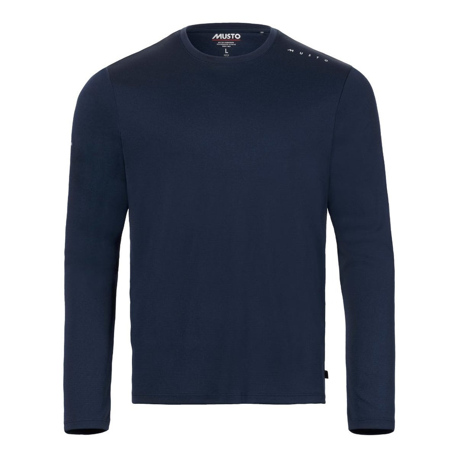 Musto Polo LS Heren Evolution Crew Sunblock Donkerblauw