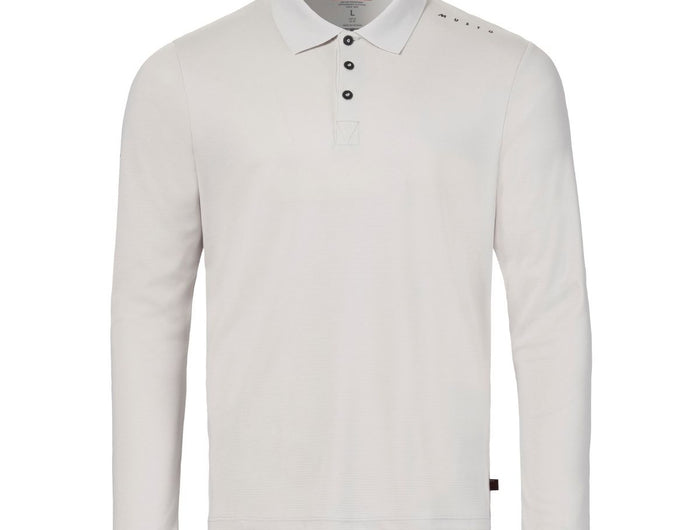 Musto Polo LS Heren Evolution Crew Sunblock Platinum