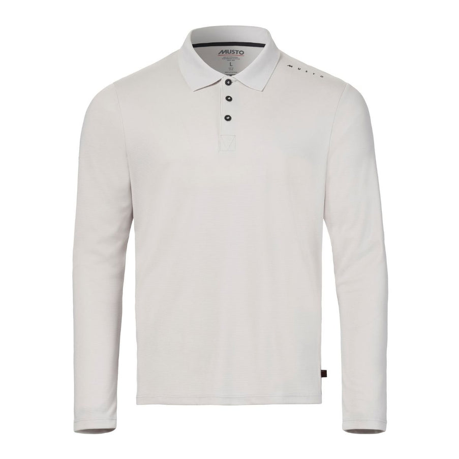 Musto Polo LS Heren Evolution Crew Sunblock Platinum
