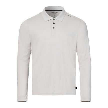 Musto Polo LS Heren Evolution Crew Sunblock Platinum
