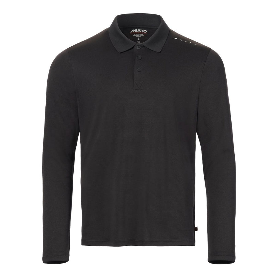 Musto Polo LS Heren Evolution Crew Sunblock Zwart