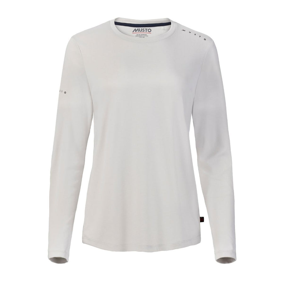 Musto Shirt LS Dames Evolution Crew Sunblock Platinum