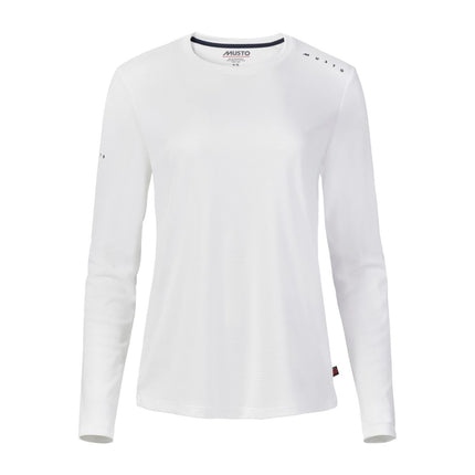 Musto Shirt LS Dames Evolution Crew Sunblock Wit