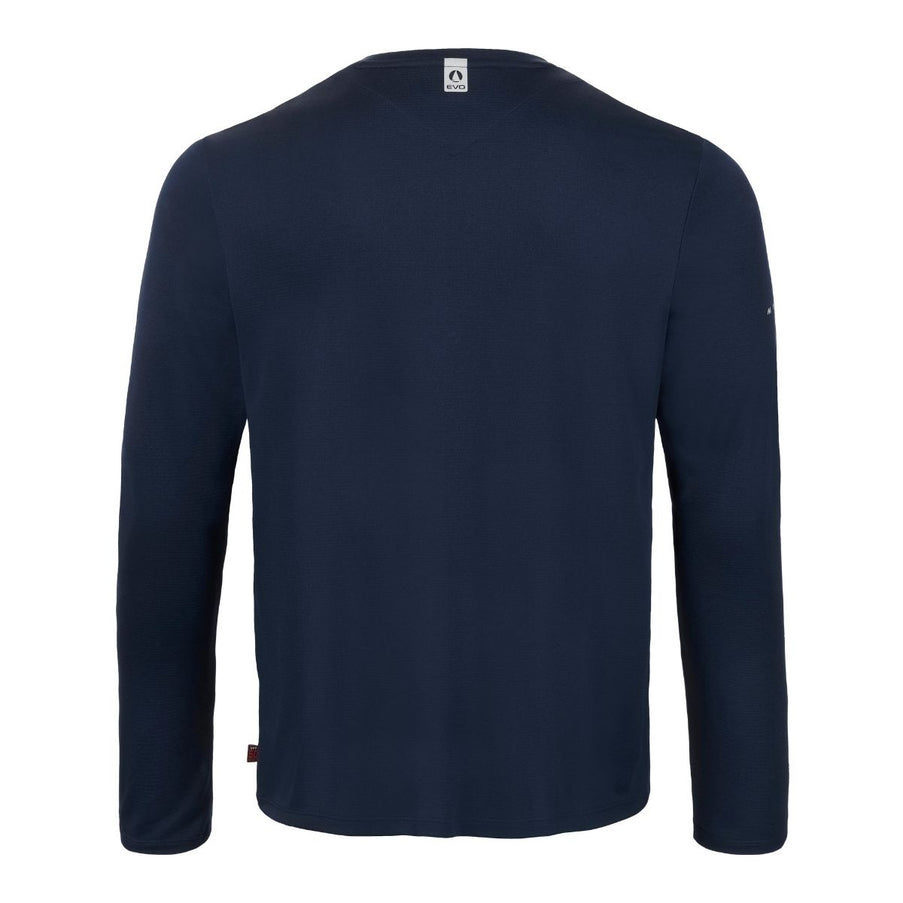 Musto Shirt LS Heren Evolution Crew Sunblock Donkerblauw