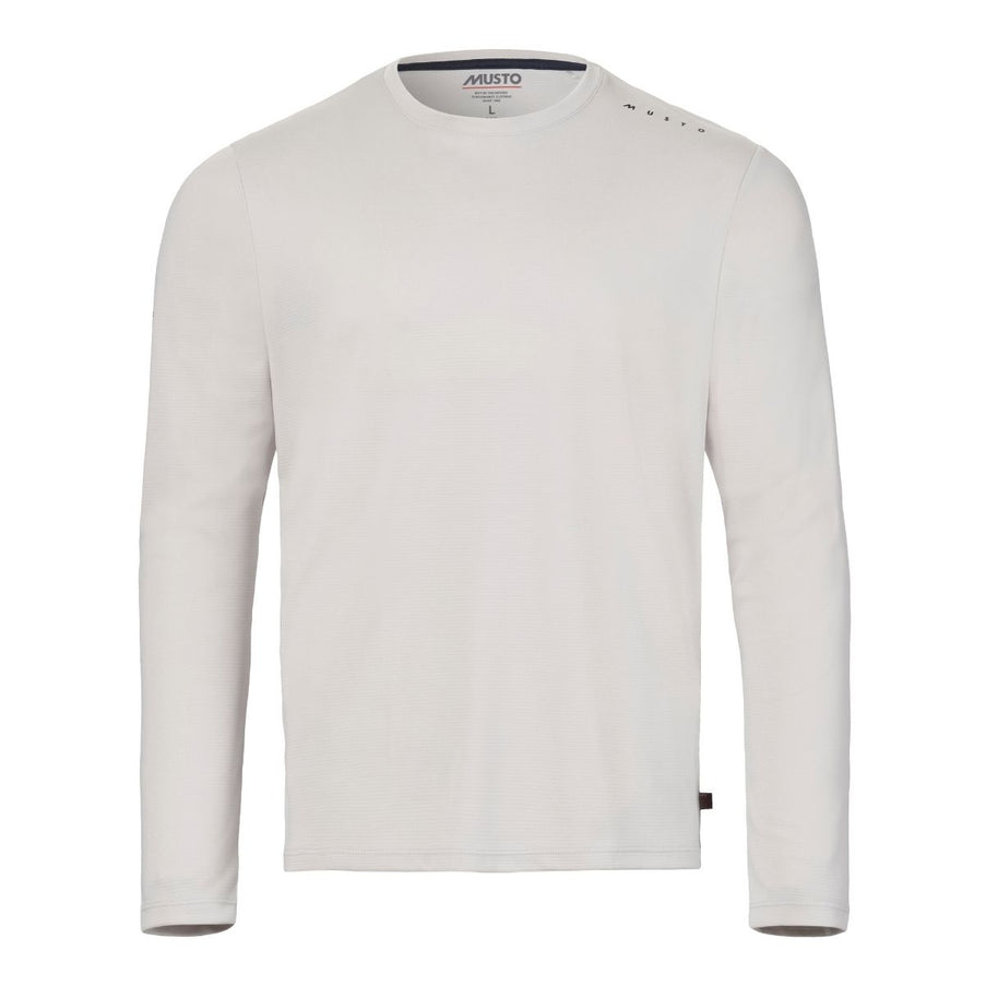 Musto Shirt LS Heren Evolution Crew Sunblock Platinum