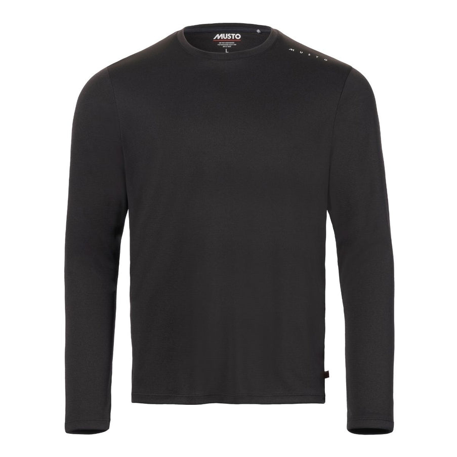 musto-shirt-ls-heren-evolution-crew-sunblock-zwart-voorkant