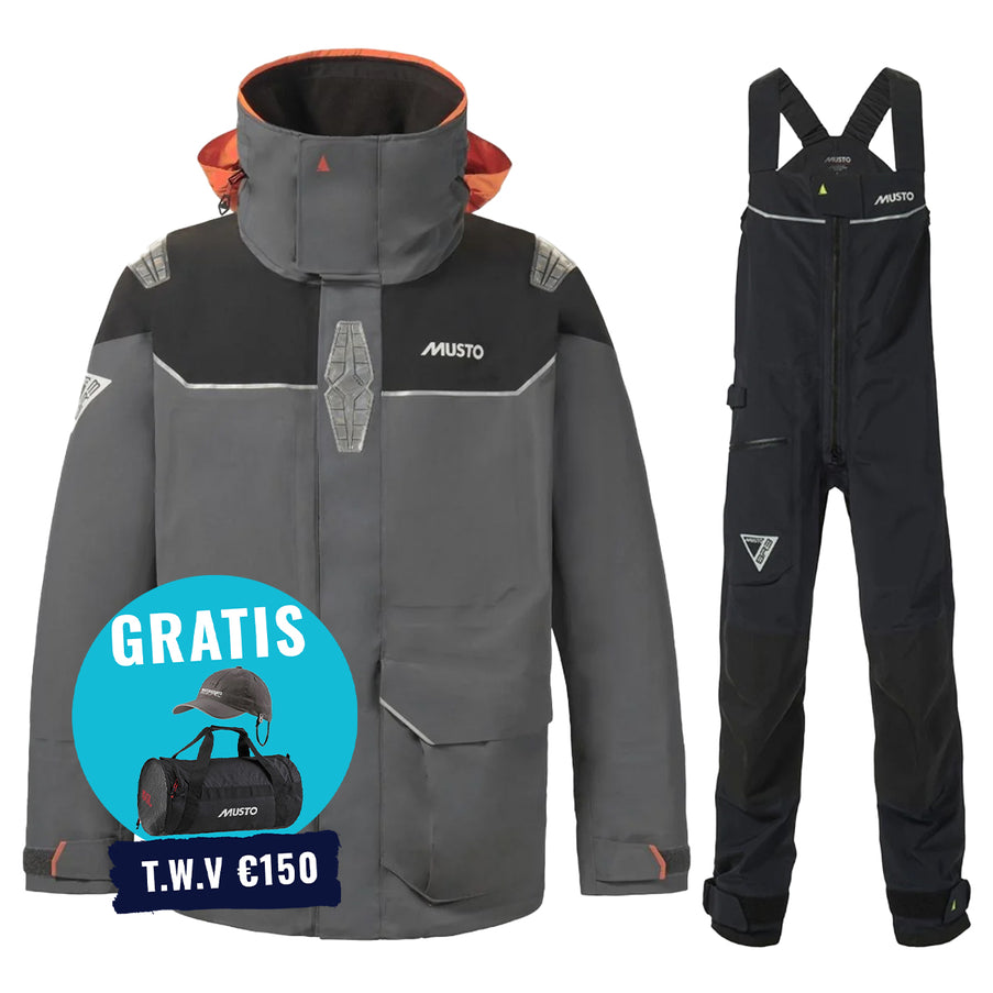 Musto Zeilpak Heren BR3 Pertex Offshore Grijs/Zwart