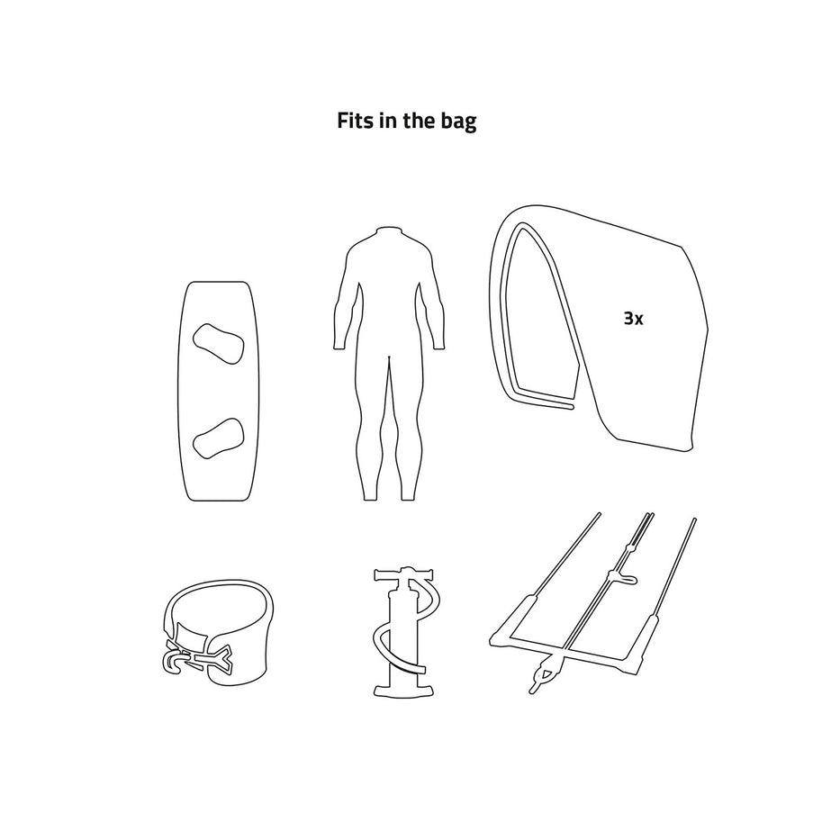 Prolimit Prolimit Kitesurf Reiskoffer Travel Light Zwart/Oranje