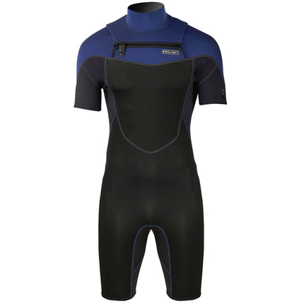 Prolimit Prolimit Shorty Wetsuit Heren Fusion 2/2mm  Freezip Donkerblauw