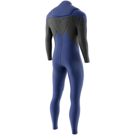 Prolimit Prolimit Wetsuit Heren Fusion Steamer Freezip 4/3MM Blauw/Grijs